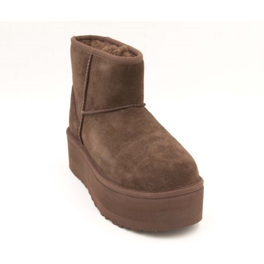Botas UGG Plataforma Classic Mini Marrones | Marva Zapatería