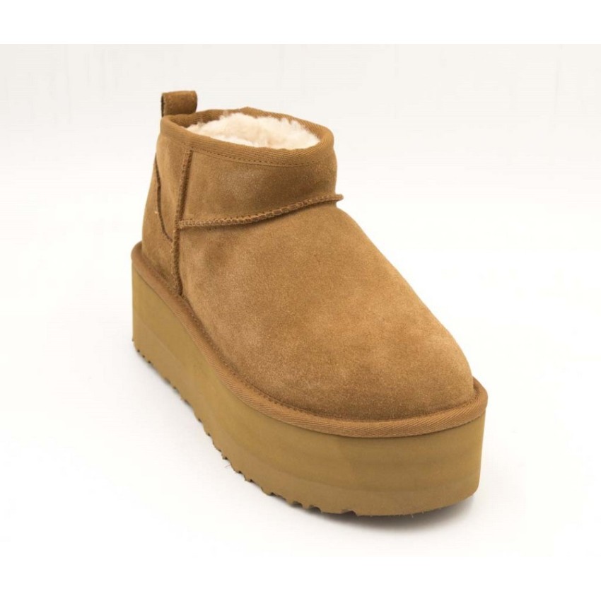 Botas UGG Plataforma Classic Ultra Mini Camel | Marva Zapatería
