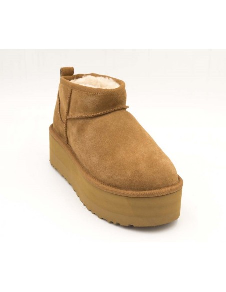 Botas UGG Plataforma Classic Ultra Mini Camel | Marva Zapatería