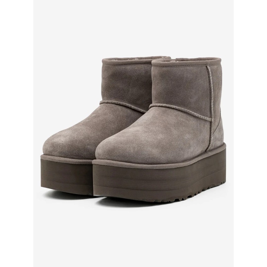 Botas UGG Plataforma Classic Mini Grises | Marva Zapatería