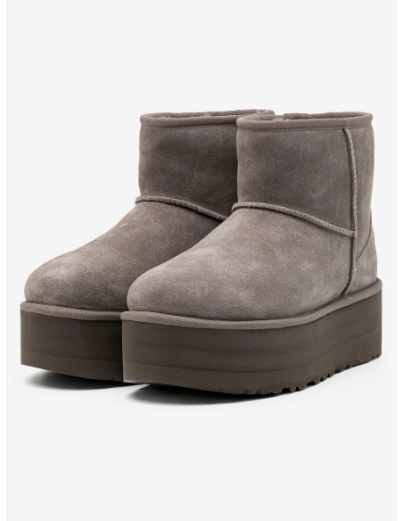 Botas UGG Plataforma Classic Mini Grises | Marva Zapatería