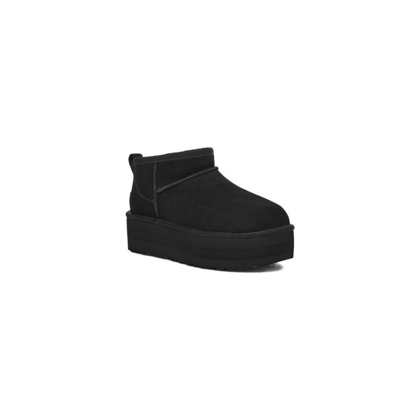 Botas UGG Plataforma Classic Ultra Mini Negras | Marva Zapatería