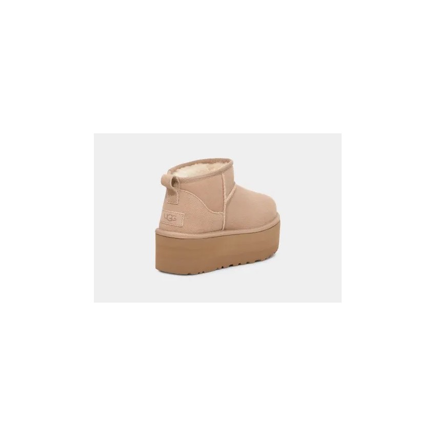 Botas UGG Plataforma Classic Ultra Mini Beige | Marva Zapatería