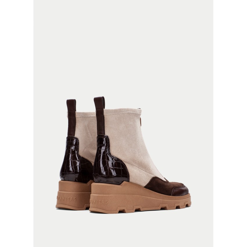 Botines Mujer Hispanitas HI243711 Beige | Marva Zapatería