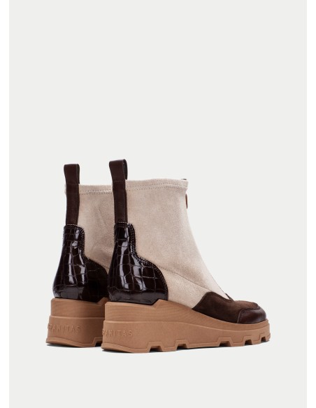 Botines Mujer Hispanitas HI243711 Beige | Marva Zapatería