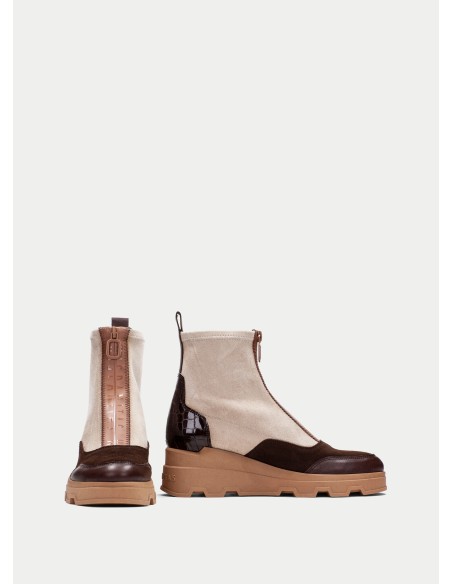 Botines Mujer Hispanitas HI243711 Beige | Marva Zapatería