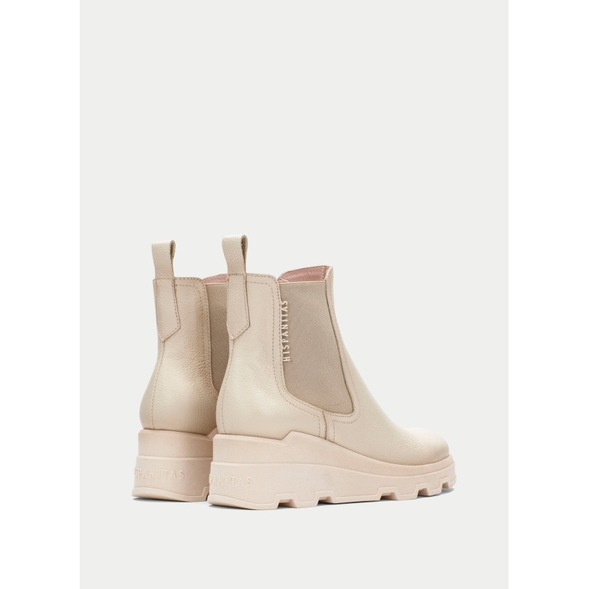 Botines Mujer Hispanitas HI243718 Beige | Marva Zapatería