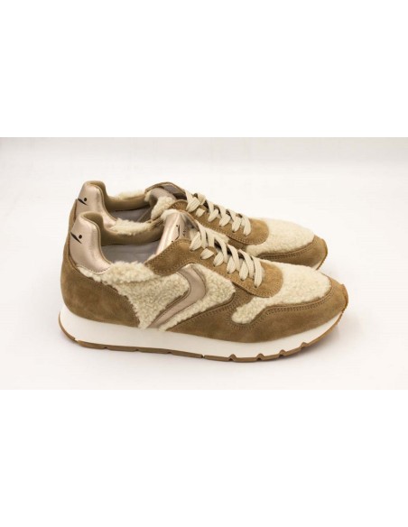 Sneakers Mujer Voile Blanche Julia Beige | Marva Zapatería