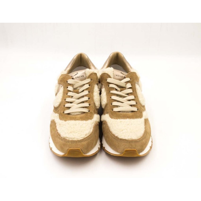 Sneakers Mujer Voile Blanche Julia Beige | Marva Zapatería