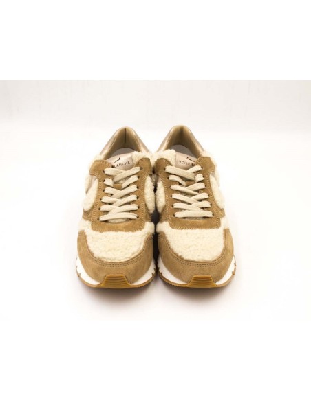 Sneakers Mujer Voile Blanche Julia Beige | Marva Zapatería