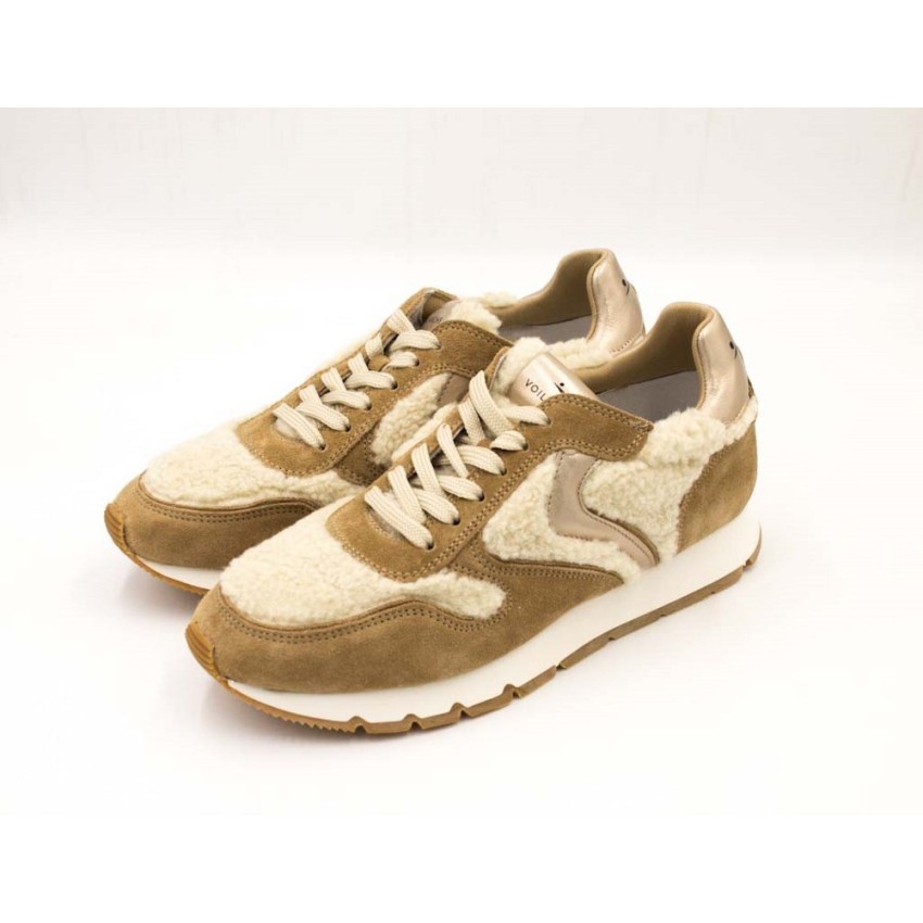 Sneakers Mujer Voile Blanche Julia Beige | Marva Zapatería