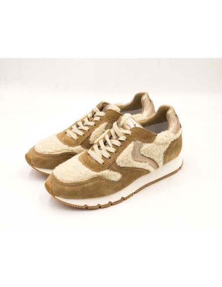 Sneakers Mujer Voile Blanche Julia Beige | Marva Zapatería
