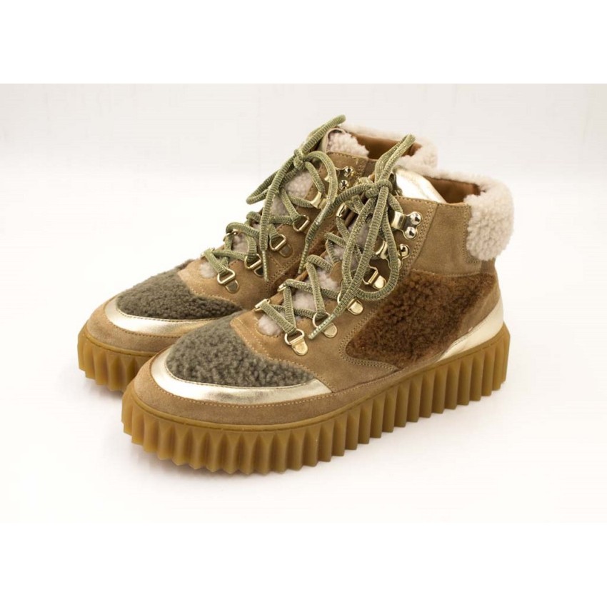 Botines Mujer Voile Blanche Eva Hike Beige | Marva Zapatería