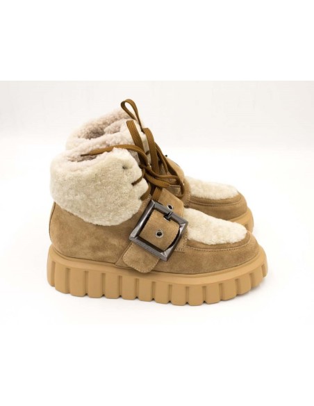 Botines Mujer Voile Blanche Grenelle Lace Beige | Marva Zapatería