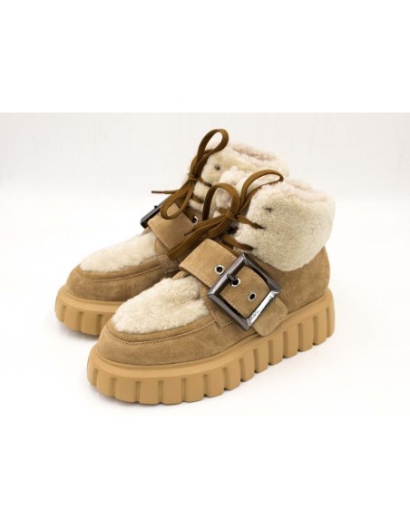 Botines Mujer Voile Blanche Grenelle Lace Beige | Marva Zapatería