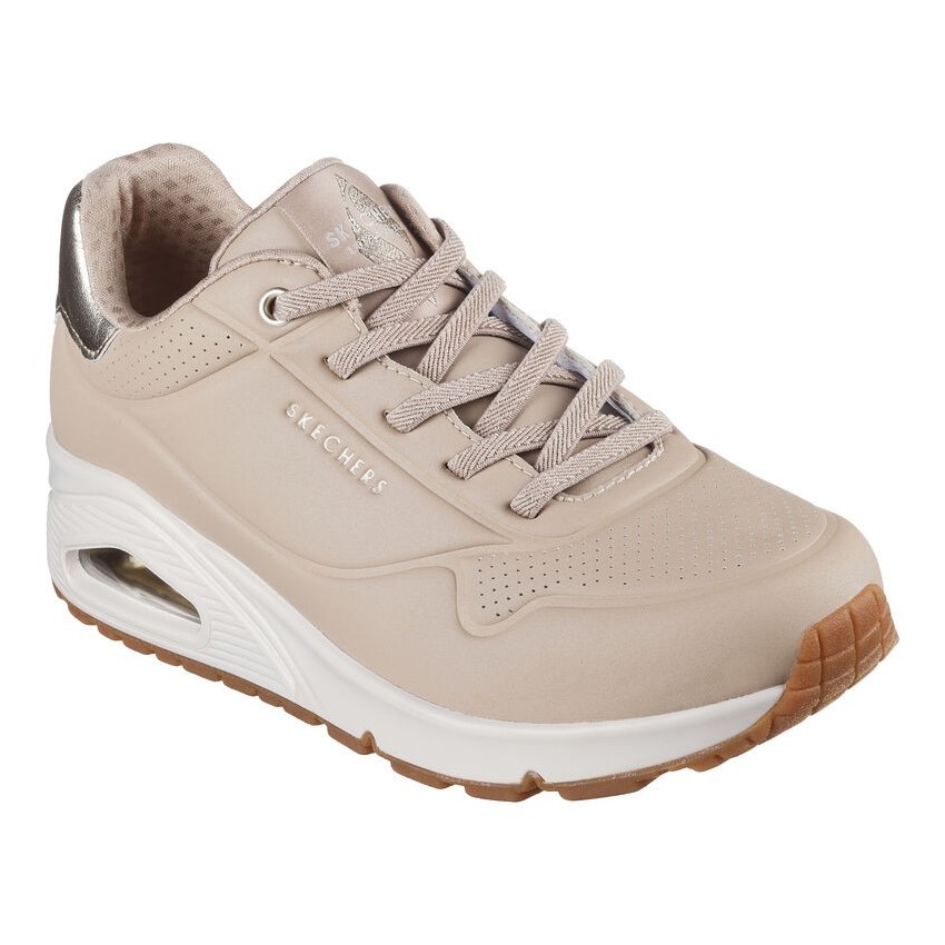Sneakers Mujer Skechers Shimmer Away Beige | Marva Zapatería