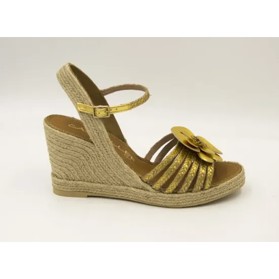 SANDALIAS CUÑA CASTELLER 933 ORO