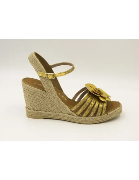 SANDALIAS CUÑA CASTELLER 933 ORO
