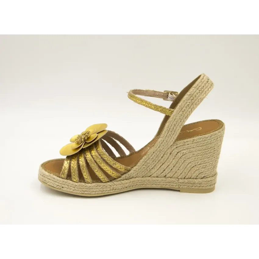 SANDALIAS CUÑA CASTELLER 933 ORO