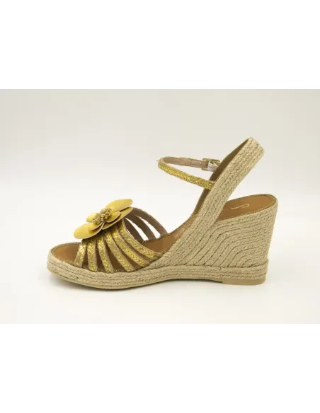 SANDALIAS CUÑA CASTELLER 933 ORO