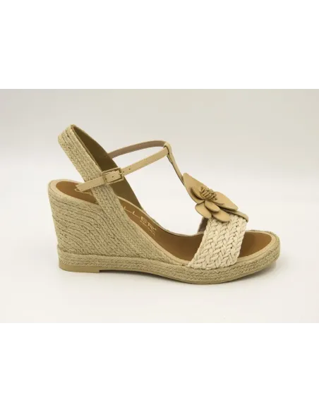 SANDALIAS CUÑA  CASTELLER 931 BEIG