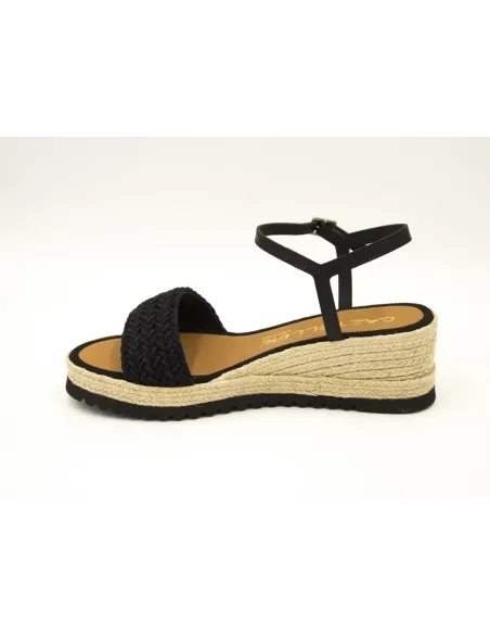 SANDALIAS CUÑA  CASTELLER 948 NEGRO