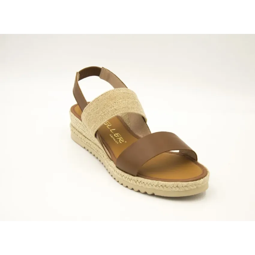 SANDALIAS CUÑA  CASTELLER ANILACA CUERO