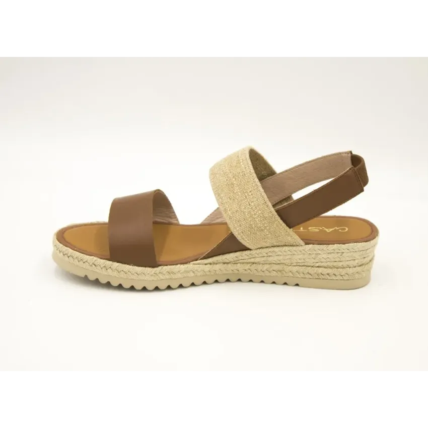 SANDALIAS CUÑA  CASTELLER ANILACA CUERO