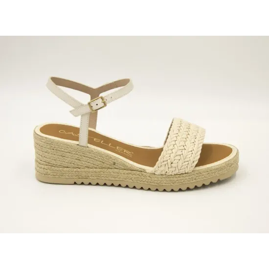 SANDALIAS CUÑA  CASTELLER 948 BEIG