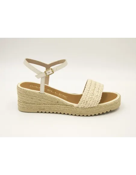 SANDALIAS CUÑA  CASTELLER 948 BEIG