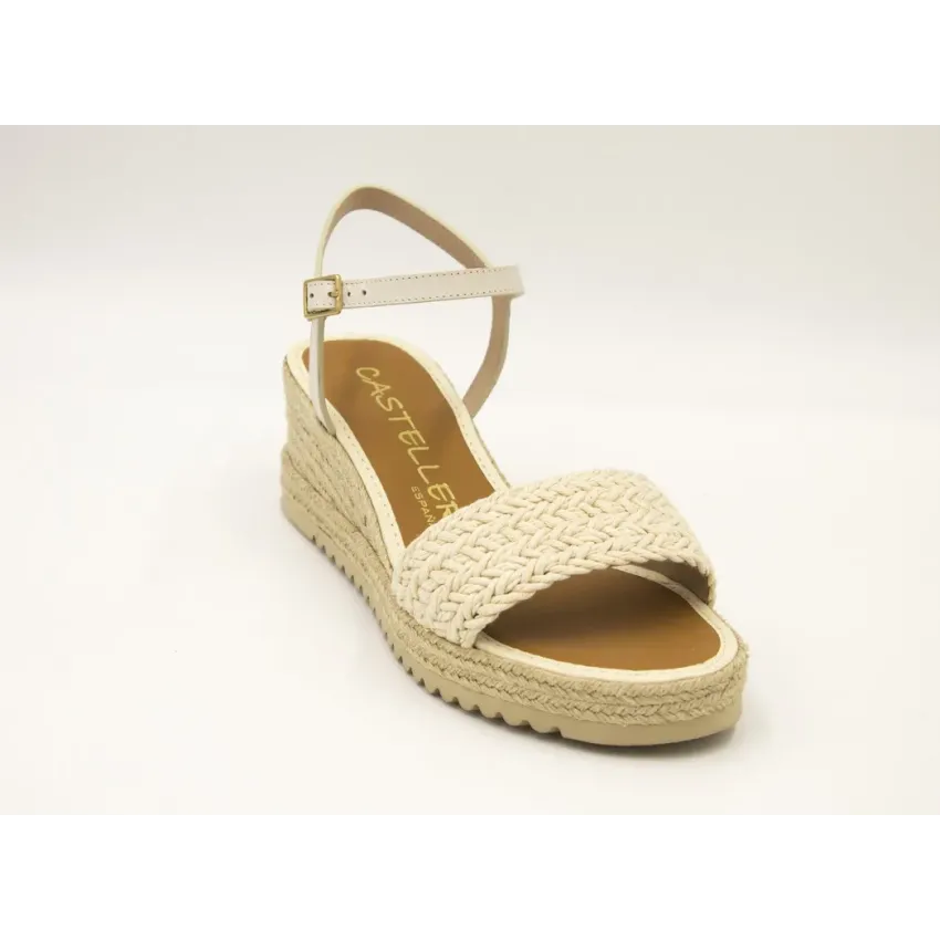 SANDALIAS CUÑA  CASTELLER 948 BEIG