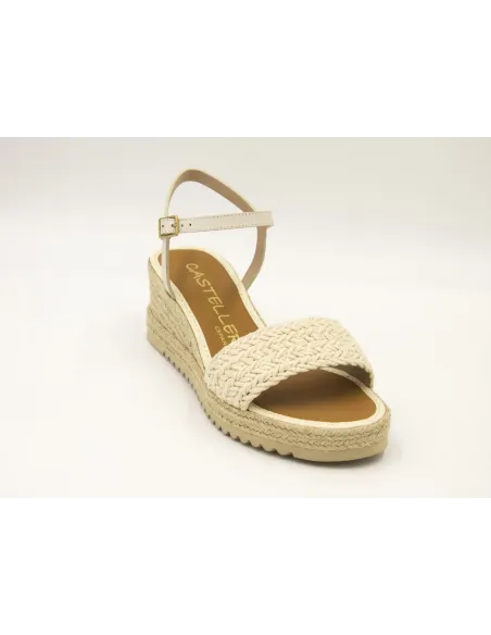SANDALIAS CUÑA  CASTELLER 948 BEIG