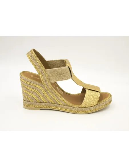 SANDALIAS CUÑA  CASTELLER 892 ORO