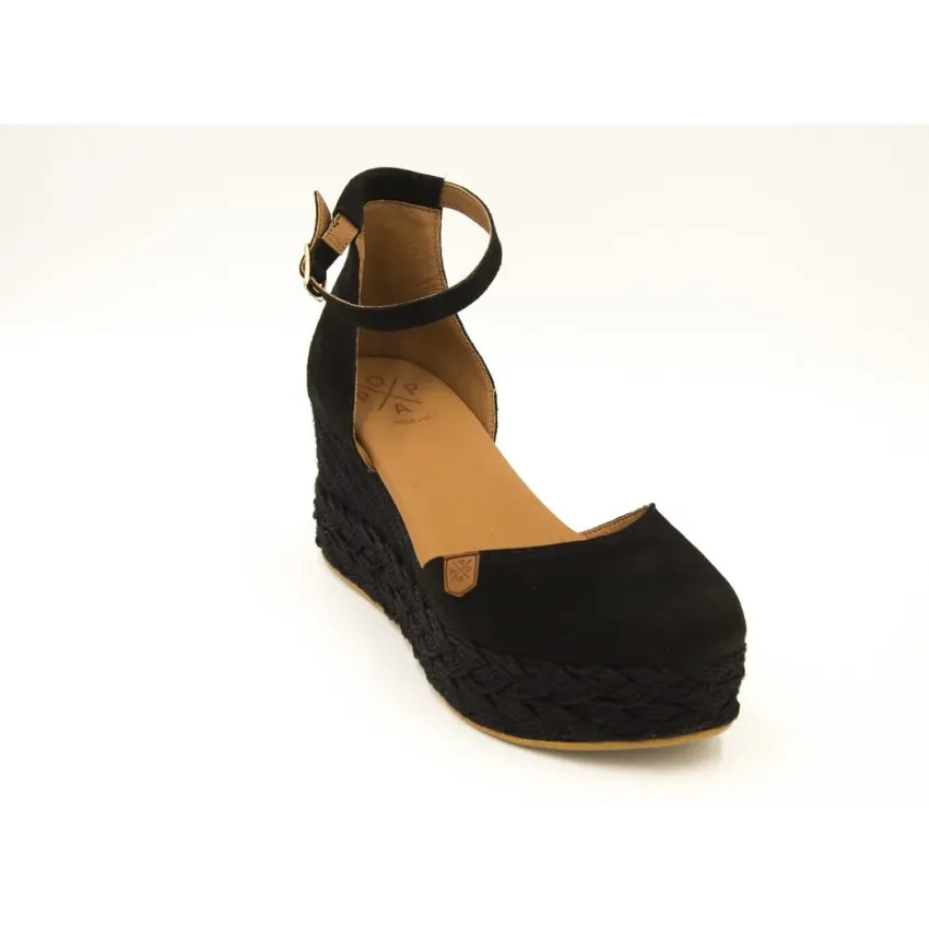 SANDALIAS CUÑA  POPA 061 CANTALAR NEGRO