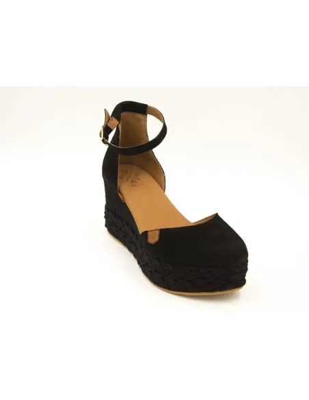SANDALIAS CUÑA  POPA 061 CANTALAR NEGRO
