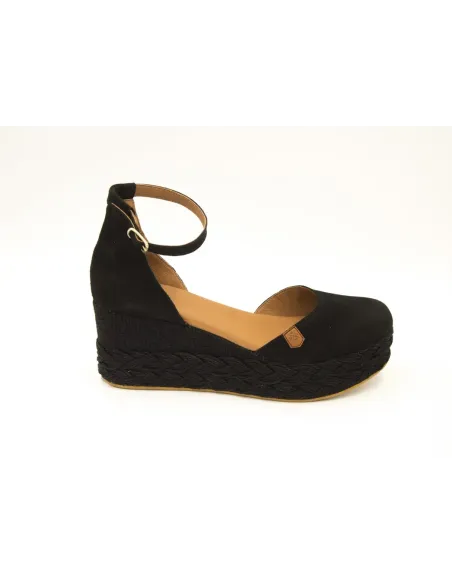 SANDALIAS CUÑA  POPA 061 CANTALAR NEGRO