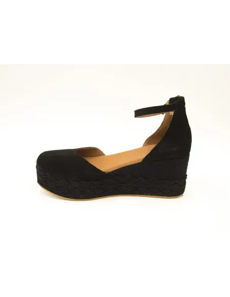 SANDALIAS CUÑA  POPA 061 CANTALAR NEGRO