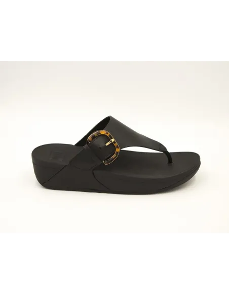 SANDALIAS CUÑA  FITFLOP LULU RESIN NEGRO