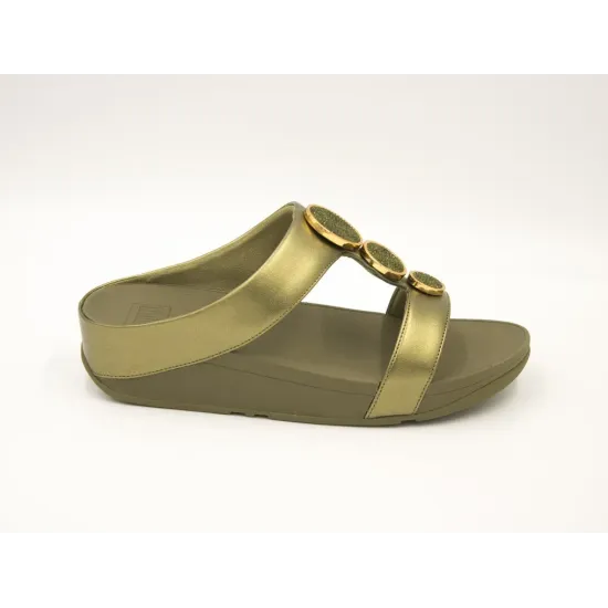 SANDALIAS CUÑA FITFLOP HALO VERDE