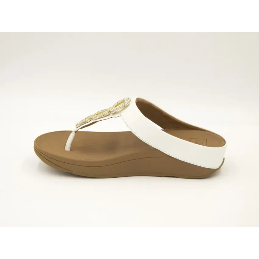 SANDALIAS CUÑA FITFLOP FINO BLANCO
