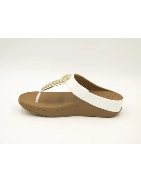 SANDALIAS CUÑA FITFLOP FINO BLANCO
