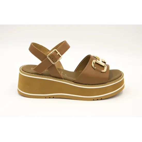 SANDALIAS CUÑA  REPO 61421 CUERO