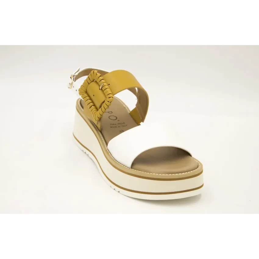 SANDALIAS CUÑA  REPO 61420 BLANCO