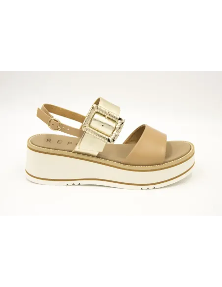 SANDALIAS CUÑA  REPO 61420 CAMEL