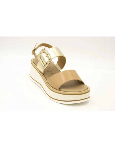 SANDALIAS CUÑA  REPO 61420 CAMEL
