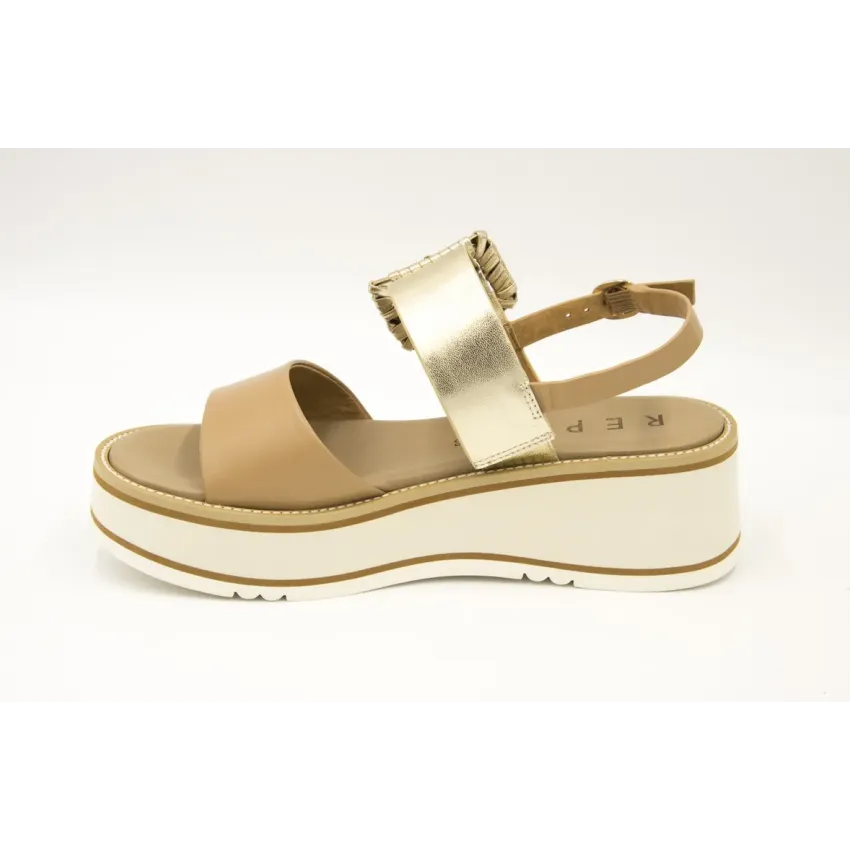 SANDALIAS CUÑA  REPO 61420 CAMEL