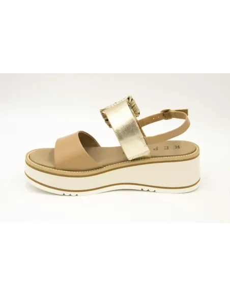 SANDALIAS CUÑA  REPO 61420 CAMEL